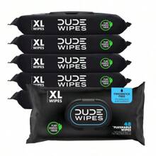 DUDE Wipes Unscented XL Flushable Wipes, 6 Flip-Top Packs Case, 48 Wipes Per Pack, 288  Aloe Vera - 1 - View 4