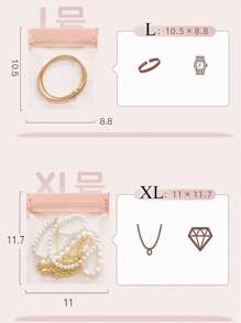 5 Piezas/set Bolsas Antipolvo Con Cierre De Cremallera Para Almacenamiento De Joyas