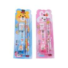 2PCS New Stationery Set Creative Children's Learning Stationery Five Piece Set Student Prize
