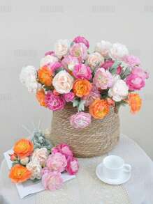 1 Stück/2 Stücke/4 Stücke/10 Stücke 18.9 Inch Austin Rose & Pfingstrosen Künstliche Blumen mit langen Stielen, geeignet für Vasen Zuhause, Büro, Hochzeit, Verlobung, Blumenarrangements, Jahrestag, Muttertag, Geburtstag, Abschlussfeier, Gartendekoration, Outdoor Pflanzen, Gärtnerei, Künstliche Blumen - gemischte Farben - Übersicht 5