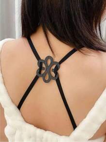 3pcs Flower Shaped Bra Strap Clips, Invisible Anti-Slip Bra Strap Holders Women's Undergarment Accessories Invisible Slip-Proof Bra Strap Buckle For Lingerie - Crossback Straps, Transparent Buckle, Anti-Slip,Random Color And Style Summer Cooling,Beach,Travel