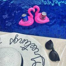 1/4pcs Cute Inflatable Drink Holder Stand, Reusable Inflatable Coaster For Swimming Pool Party, Birthday And Holiday Party Decoration - Multicolor - View 2