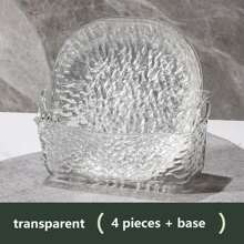 2PCS--4PCS--8PCS轻奢塑料家用骨吐盘餐桌垃圾骨盘小菜盘水果零食盘干果零食盘，学校用品 - 彩色 - 查看 13