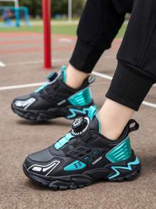 春夏青年运动鞋时尚酷炫跑步鞋男童运动鞋春秋真皮运动鞋