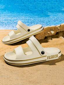 Sandalias blancas para hombres, sandalias casuales de verano con correa, adecuadas para adolescentes, chanclas antideslizantes para interiores y exteriores, apropiadas para el verano, uso casual, actividades al aire libre, vacaciones, regalos de graduación, accesorios de vestir de cumpleaños