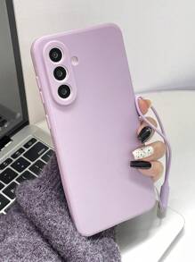 1 件时尚直边磨砂手机壳带腕带，适用于三星系列 Galaxy A06/A16/A26/A35/A53/A54/A55/S23/S24/S25 - 彩色 - 查看 5