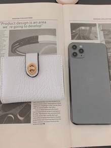 Women's Bark Texture Accordion Card Case Card Holder And Card Wallet For Women Wallet Mini Wallet Purse Wallet Wallet - White - View 4