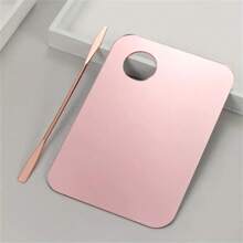 Acrylic Foundation Palette, Professional Makeup Artist Use Nail Polish Palette, Colorful Stainless Steel Sticks