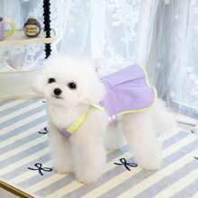 25 Embroidered Letter Dress, Princess Costume, Pet Clothes, Dog/Cat Dress, Animal Apparel, Angelic Wings Dress, Denim Skirt - Popular Pet Clothing Styles - Purple - View 9