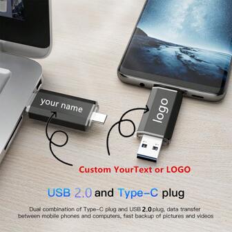 Laser Printin Logo Usb Flash Drive 64gb Pen Drive Type C Colorful Flash Disk 32GB Cle Usb Storage Device High-Speed Memory Stick Red Customized Logo