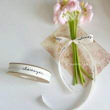 Letter Ribbon Rolls, Large Spool Baking Cake Packaging Ribbon, Korean Gift Wrapping Decorative Ribbon - Multicolor - View 2
