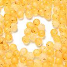 About 50pcs Frosted Gradient Acrylic Beads With Gold Foil, 8x7.5mm, DIY Jewelry Making, Suitable For Earrings, Bracelets, Necklaces