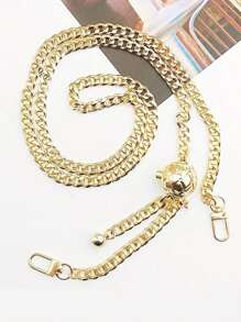 1 Bag With Shoulder Strap, Simple Style, Thin Chain, Diagonal Span, Zinc Alloy Material, DIY Accessory, Adjustable And Retractable Bag Chain, Mobile Phone Hanging Rope Chain, Bag Chain, Mobile Phone Hanging Rope Chain, Women's Shoulder Strap - Multicolor - View 7