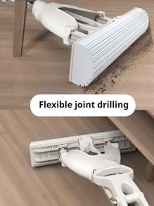 House Cleaning Tools Sponge Mop Roller Sponge Mop Self Squeeze Sponge Mop Stainless Steel Handle With PVA Absorbent Mop Head Refills For Home Commercial Use Tile Floor Bathroom Garage Cleaning - White - View 7