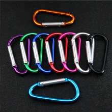10pcs Random Aluminum Alloy D-Shape Carabiner Clips, Outdoor Climbing Safety Snap Hook Spring Buckle - Multicolor - View 1