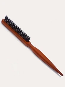 1pc Teasing Bristle Hair Brush For Women-Rat Tail Pick For Hair Sectioning Used For Edge Control, Wood Slim Line Comb Hairbrush Extension Hairdressing Styling Tools,Hair Brush,Comb,Hair Tools,Hair Products And Accessories For Barber Salon Beauty Travel Essentials