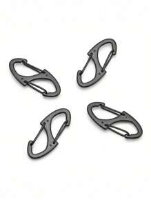 24pcs Backpack Zipper Lock Set, Anti-Theft Zipper Clip Keeps Zipper Closed, Backpack Buckle Alloy Outdoor Camping Multi-Functional S Buckle Metal Buckle Hook - Black - View 4