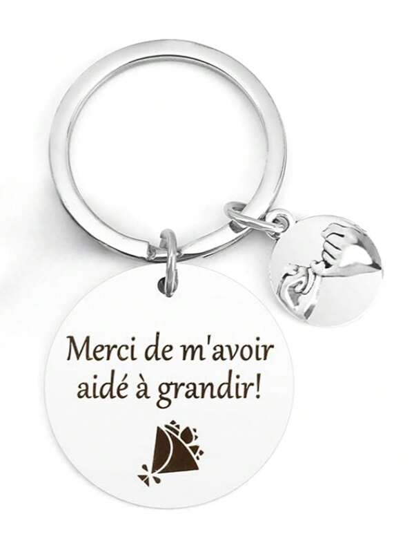 Teacher's Day Gift, Thank You Teacher, End Of School Year Teacher Gift, Christmas Gift For Teachers, School Teacher Keychain, Retirement Gift For Teachers, Thank You Teacher Gift, Casual, Cute, Elegant Stainless Steel Teacher's Day Gifts Car Accessories Bag Charm