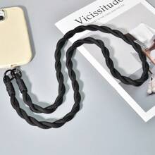 Cordón multiusos para cuello, estilo corbata, cuerda colgante desmontable para hombres y mujeres, anti caídas y anti pérdida, diseño de doble gancho largo, adecuado para cámara, etc. Regalo para madres, familia, amigos, cumpleaños, accesorio de teléfono para días festivos - Cuerda larga negra - Ver 4