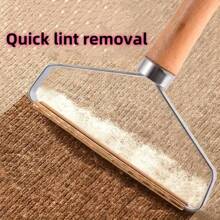 1 pieza Quitapelusas manual con mango de metal y madera, afeitadora de tela para suéteres, pelo de mascotas, sofás, ropa de cama, ropa - Sin carga, sin batería requerida, destilador de ropa