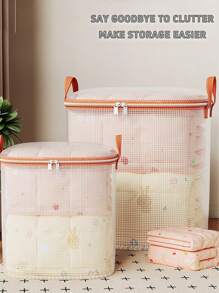 1pc New Duvet/Blanket Storage Bag, Transparent Waterproof Moisture-Proof Clothing Organizer Box With Large Capacity For Home Moving, Storage