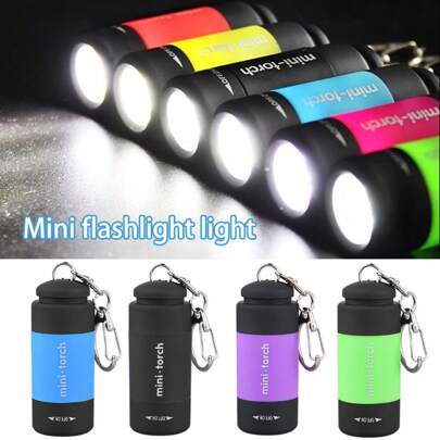 1PC Mini Flashlight Keychain,Pocket Flashlight With Rechargeable Battery, Emergency Light, Portable Flashlight Keychain, Car Key Pendant, Suitable For Outdoor And Home Use