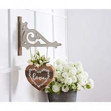 KandK Interiors Rative Hanging Sign White Arrow Rative Sign 15"H X 17"W X 2"W MDF And Natural Wood - White1 - View 4