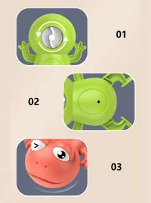 1 件游泳池青蛙玩具，彩色可爱青蛙形婴儿浴室浴室淋浴互动游戏，有趣的游泳池淋浴玩具，适用于游泳池、浴室、发条玩具家庭互动教育玩具万圣节和感恩节礼物 - NO.6699-51S 浴室青蛙 - 查看 10