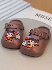 一双男童女童EVA洞洞鞋女童包头拖鞋厚沙滩鞋新款夏季防滑可爱哪吒2的神奇宝贝让海水凉爽沸腾