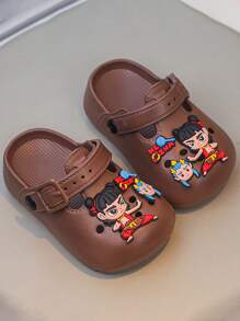 一双男童女童EVA洞洞鞋女童包头拖鞋厚沙滩鞋新款夏季防滑可爱哪吒2的神奇宝贝让海水凉爽沸腾