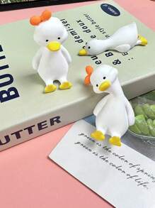 Molde de silicona DIY para piedras de fragancia con forma de pato, molde decorativo para elaborar patos de cuello retorcido rellenos de aceite para rejilla de ventilación de coche