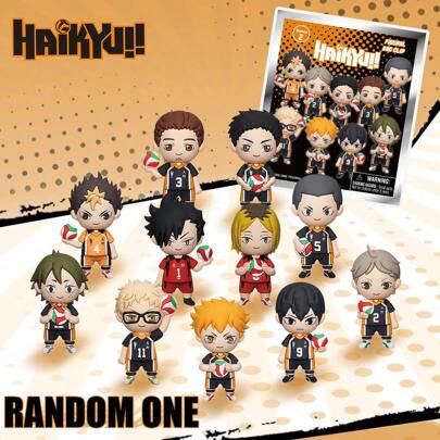 Crunchyroll 1pc Haikyuu!! Officially Licensed 3D Anime Character Series - 1pc Mystery Bulk Bag Clip Keychain Random One Hinata Shoyo And Tobio Kageyama Or Other Characters For Mom And Friend Anniversary Gifts Valentine's Day Gift