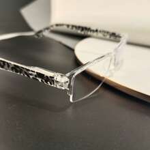 1 副男女通用无框复古老花镜，配有柔性弹簧铰链，时尚轻便 - 透明色 - 查看 7