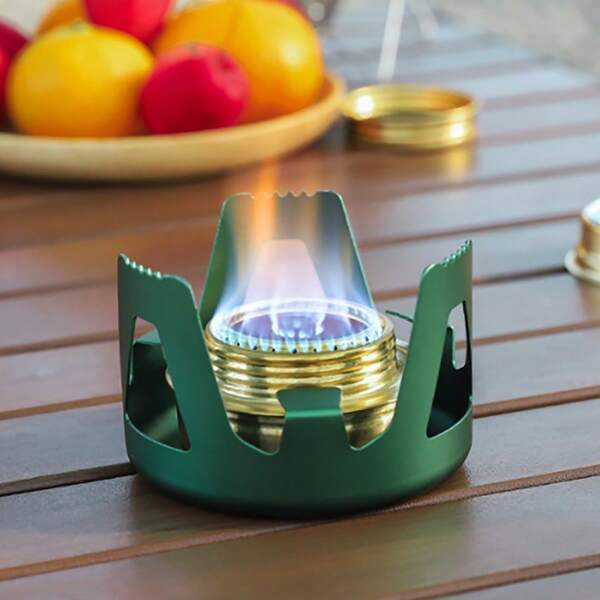 1pc Outdoor Portable Alcohol Stove, Liquid Solid Camping Alcohol Block Multi-Functional Stove Head, Alcohol Stove