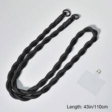 Cordón multiusos para cuello, estilo corbata, cuerda colgante desmontable para hombres y mujeres, anti caídas y anti pérdida, diseño de doble gancho largo, adecuado para cámara, etc. Regalo para madres, familia, amigos, cumpleaños, accesorio de teléfono para días festivos - Cuerda larga negra - Ver 5