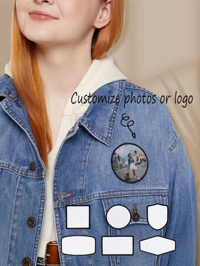 Custom Iron-On Patch Circle Personalized Patch - Add Your Own Photo, Text, Logo Or Design! Clothing, Backpacks, Hats, And Furniture Can All Be Used, Simple And BeautifulGraphic Design Printed Gift No Minimum!