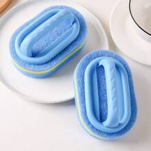 Powerful Sponge Scrub Brush For Multi-Purpose Cleaning, Including Bathroom, Kitchen And Floor, With Productivity For Cleaning Oil Stain On Bath Tub, Tile, Stove And Glass