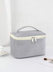 1 Piece Of Women's Makeup Bag, Large Capacity Multifunctional Handheld Wash Bag, Travel Cosmetics Storage Bag, Portable Hand Bag, Coin Purse, Sanitary Napkin Storage Bag, School, Home, Touch Up Bag, Materials, Recommended For Girls' Good Products Makeup Travel Toiletry Organizer Essentials Gifts Storage Zipper Accessories Nail Bags, Makeup Bag, Vanity,Christmas Gifts,Pouch,Travel,Gifts For Women Travel Essential,Pouch,Clutch / Small Handbag, Makeup Organizer,Makeup Organize,Pouch,Brush Holder,Mini Pouch,Large Capacity Pouch,Gifts For Women,Christmas Gifts,Gift Ideas For Women,Pouch,Makeup Pouch,Travel Essential - Grey - View 17