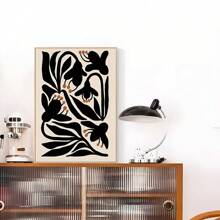 1 件北欧简约墙壁艺术复古花卉动漫艺术海报艺术品家居装饰无框架