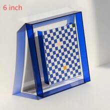 5/6/7/8 Inch Colorful Acrylic Photo Frame Box Diy Poster Mounting Display Stand Table Ornaments Creative Picture Message Board Holder Gifts Birthday Graduation