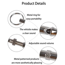 可调节音调狗哨，带钥匙扣，专业宠物训练哨，可制止吠叫，无需电池，银色 - 彩色 - 查看 4