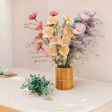 1/6Pcs Artificial Fake Flowers Artificial Butterfly Orchid Azalea Foam Wedding Home Dining Table Decoration Wedding Desktop Decorations Gifts Birthday Graduation