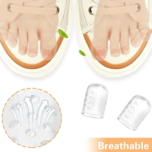 10 piezas de cubiertas de silicona antifricción para los dedos de los pies, separadores de gel para los dedos con diseño antifricción, cubiertas de gel transpirables para los dedos de los pies, accesorios suaves de cuidado de los pies, cubiertas para los dedos de los pies sin olor, tubos antifricción y ampollas para los dedos pequeños