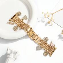 1 条真皮表带，兼容 38/40/41/42/44/45/49 毫米表带，适用于 Ultra/SE/8/7/6/5/4/3/2/1 - 金色 - 查看 3