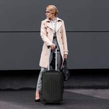 SUNROAD Lightweight Multifunctional Travel Suitcase With 360° Spinner Wheels, 4 Pieces, 12/20/24/28 Inch, Durable Hard Shell, Corner Protection
