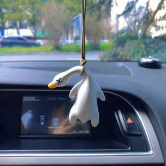 汽车创意挂件可爱鸭子装饰汽车变色烤鸭汽车后视镜鸭子 UV 变色挂件汽车变色烤鸭，完美的派对礼物，生日礼物，复活节礼物