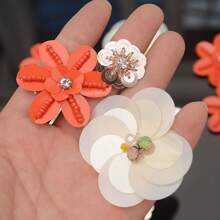 3D Handmade Sequin Flower Patch, Suitable For DIY Decoration On Clothes, Hats, Bags