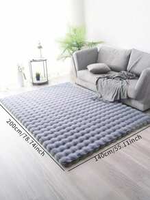 1pc Soft Fluffy Gray Bedroom Living Room INS Style Plush Carpet, Made Of Bubble Plush Fabric, Easy To Clean, Suitable For Bedroom, Living Room, Sofa, Coffee Table, Dressing Room And Other Areas - Grey - View 5