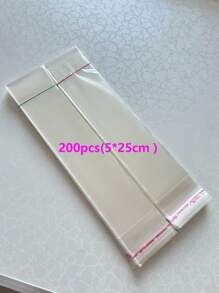 100 stuks/200 stuks Transparante Geschenkzakken, Zelfklevende Zakken, Afsluitbare Zakken Voor Verpakking En Opslag Van Kantoorbenodigdheden, Potloden, Linialen, Tandenborstels, Rietjes, Eetstokjes, Lepels, Gemakkelijk Mee Te Nemen, Geschikt Voor Bruiloft, Verjaardagsfeestje, Sieraden DIY Accessoires, En Kantoorbenodigdheden Pen Cadeau, Ketting, Armband Verpakking, Dunne OPP Zelfklevende Zakken, Glazen Sieraden Ketting Verpakking Zakken, Afsluitbare Zakken, Kersen Geschenkzakken, Strik Kant Geschenkzakken, Souvenirs, Verjaardag, Bruid, Bruiloft