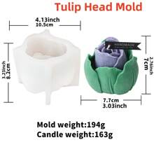 3D Emulation Narcissus Tulip Bouquet Silicone Candle Mold DIY Relief Lily Calla Flower Bundle Tool Handmade Flower Shaped Scented Soy Wax Candle Plaster Resin Decoration Making Mould Wedding Decor Candle Valentine's Day Gifts
